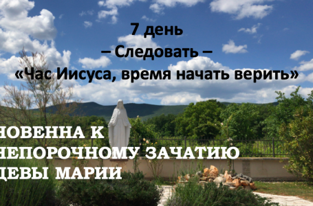 ДЕВ’ЯТНИЦЯ ДО НЕПОРОЧНОГО ЗАЧАТТЯ ДІВИ МАРІЇ – 7 день.